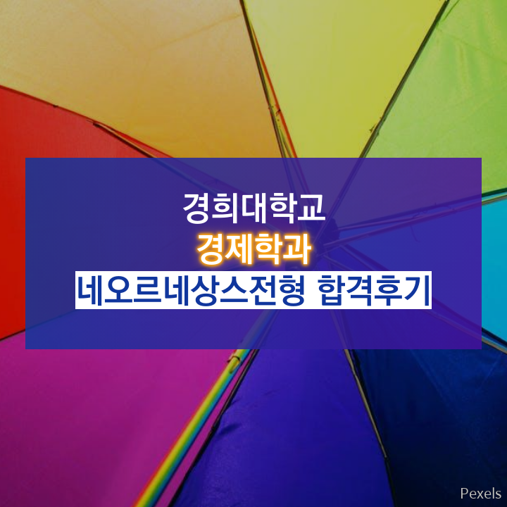 경희대학교 경제학과 네오르네상스전형 합격후기