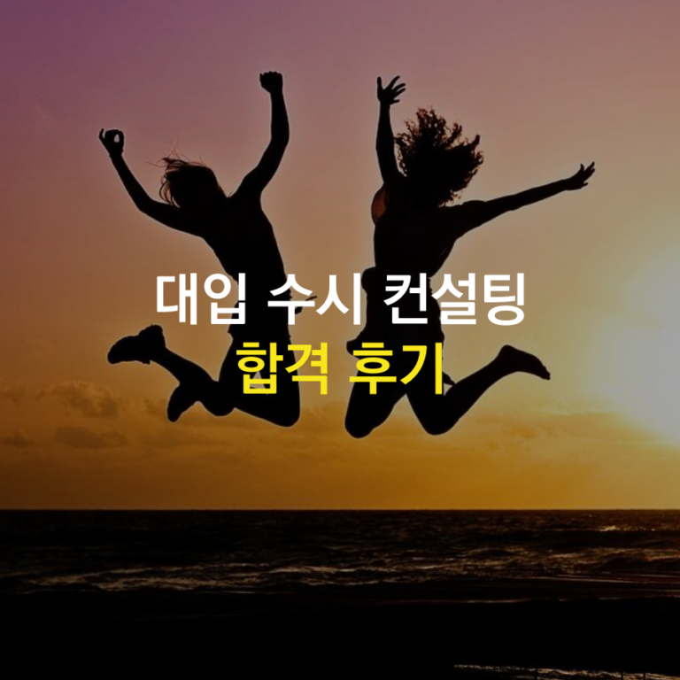 대입 컨설팅 합격 후기