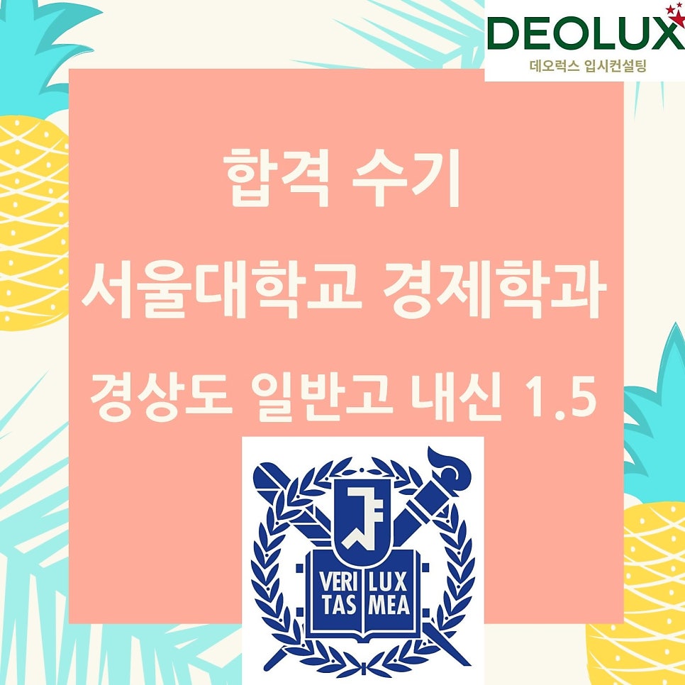 합격수기_서울대학교 경제학과 합격_경상도 일반고 내신 1.5