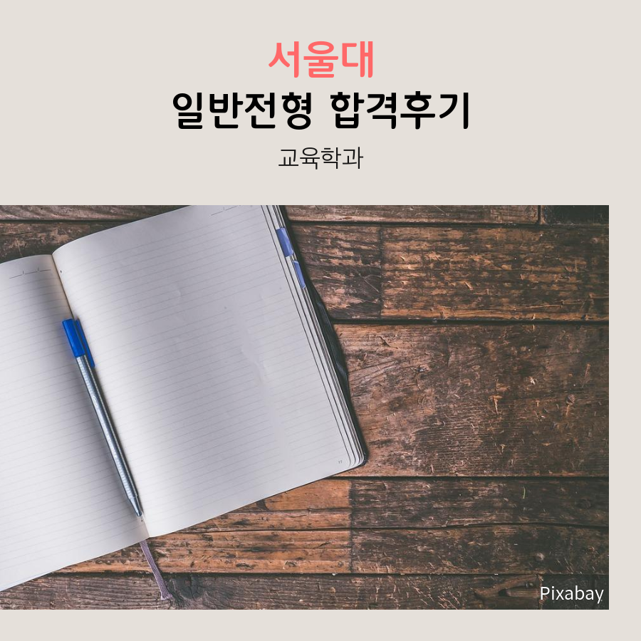 서울대학교 교육학과 일반전형 정00 학생 합격후기