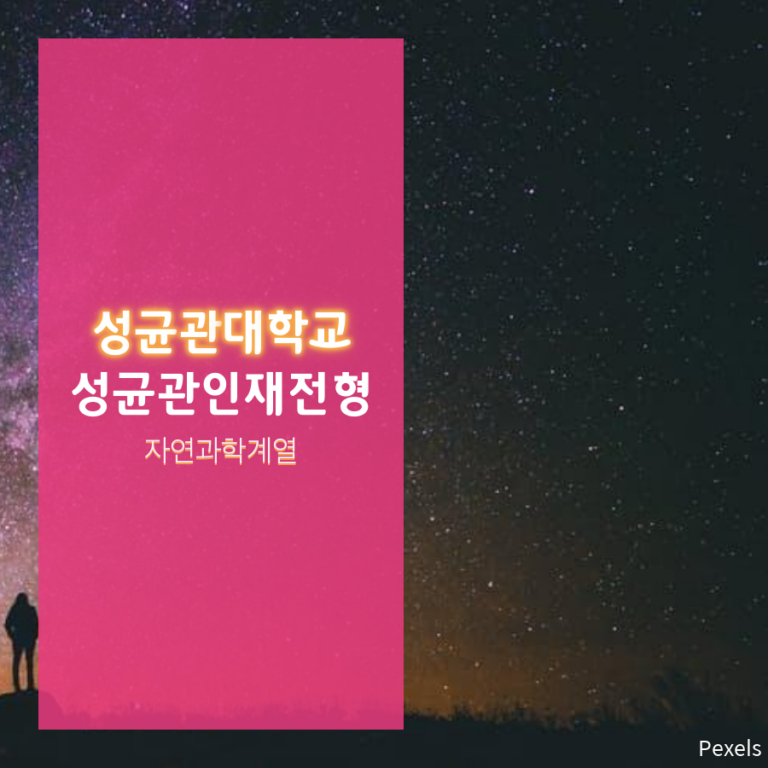 대입상담으로 성균관대(성균관 인재) 자연과학 계열 합격