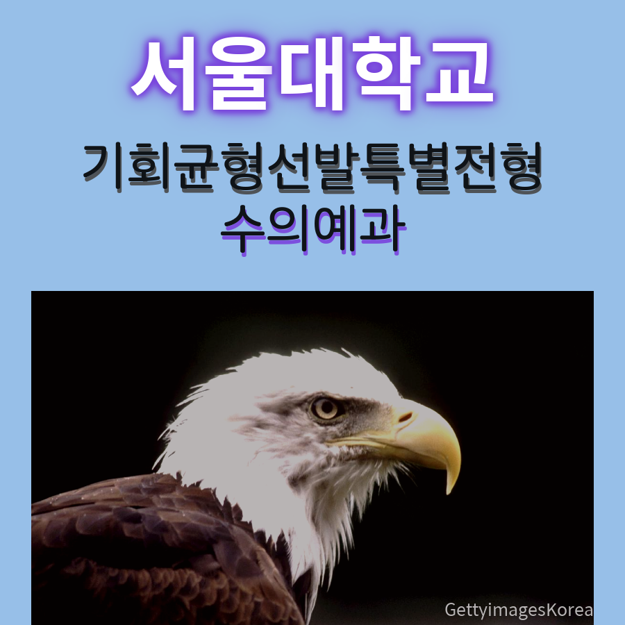 서울대학교 수의예과 기회균형선발특별전형 조00 학생 합격후기