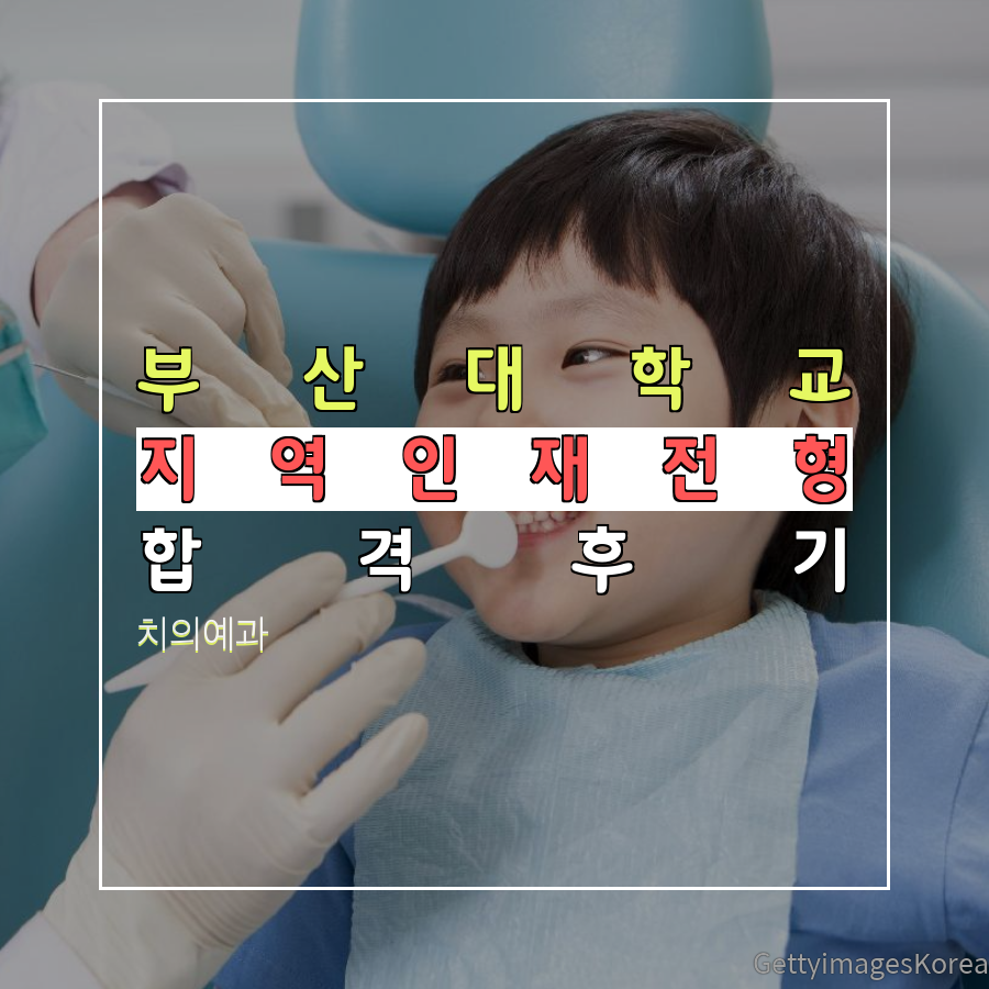 부산대학교 치의예과 지역인재전형 차00 학생 합격후기