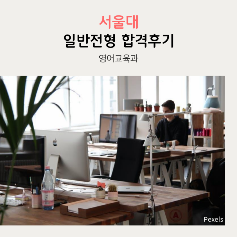 서울대 영어교육과 일반전형 이00 학생 합격후기