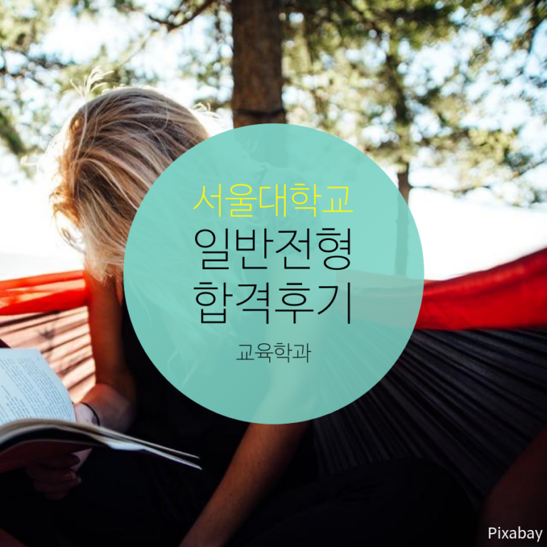 서울대학교 교육학과 일반전형 한00 학생 합격후기