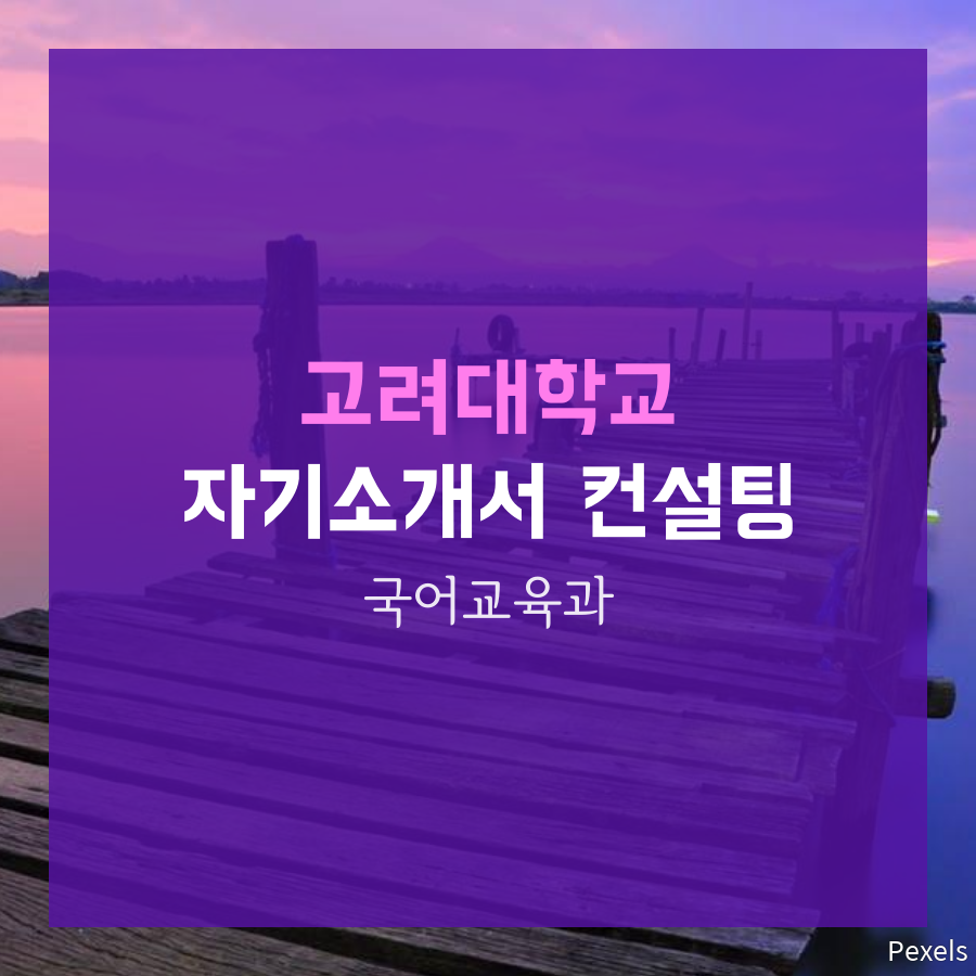고려대학교 국어교육과 학교장추천전형 채00 학생 자기소개서 컨설팅