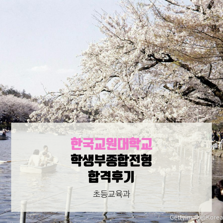 한국교원대학교 초등교육과 학생부종합우수자전형 정00 학생 합격후기