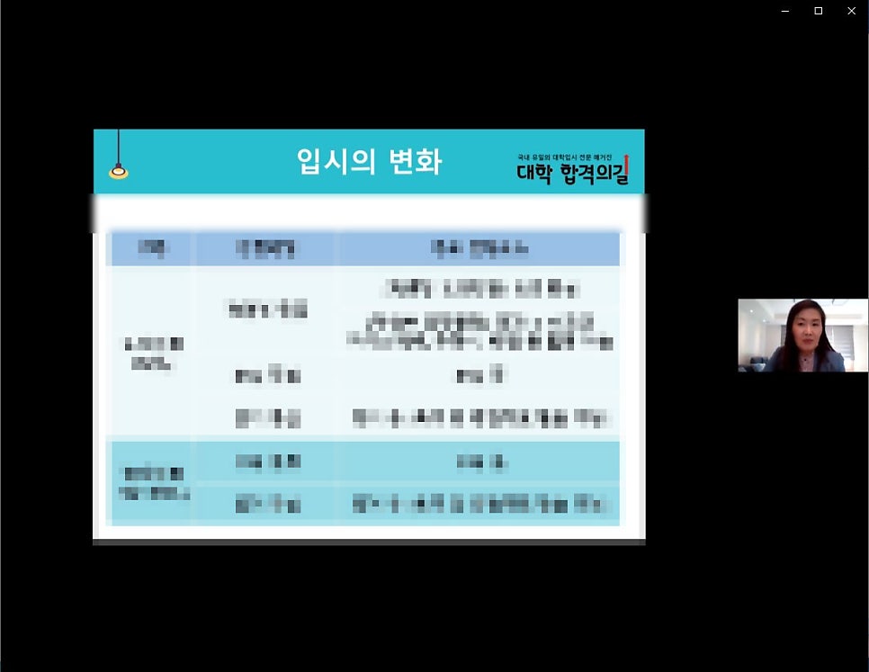 2021년 대학 합격 응원 콘서트 특강 2강 후기_학부모특강_교육정책의 변화_고입 및 대입 준비 전략